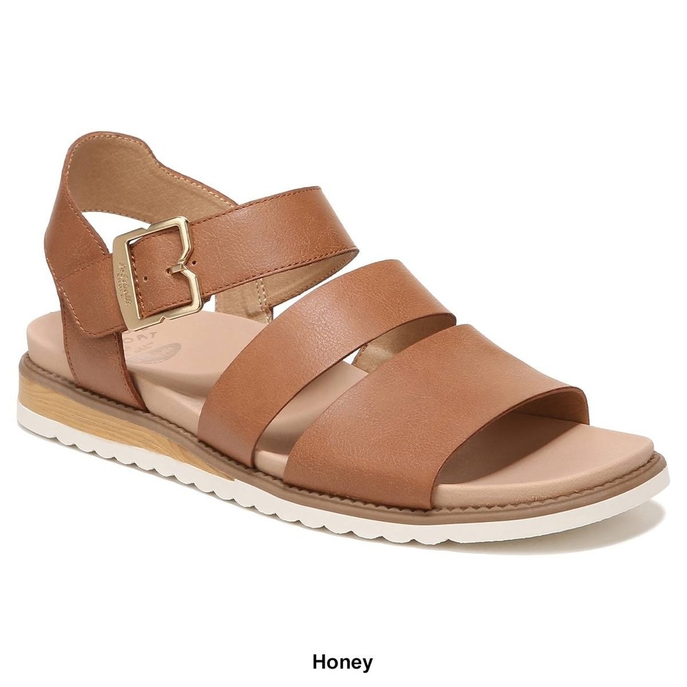 49. Dr. Scholl S Shoes Women's Island Glow Buckle Faux Leather Ankle Strap